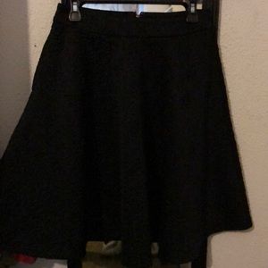 High waisted Embossed Rose Midi skirt